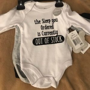Baby Boy 4 pack long sleeve onesies 3M